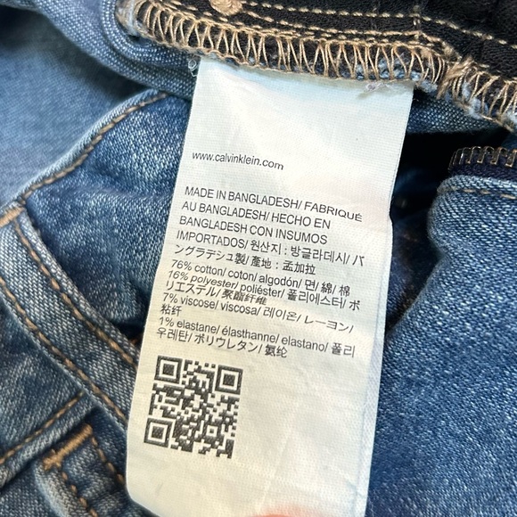 Calvin Klein Jeans Boyfriend Slim Light Blue Denim - size 10 - Picture 8 of 9